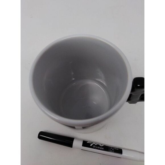 Cool Trendy Hashtag # Ceramic Mug or Cup With Dry Erase Marker Kikkerland Brand - Picture 4 of 5
